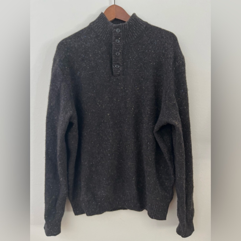 Bobby Jones 1/4 Button Collar Wool Sweater Men's Size Large